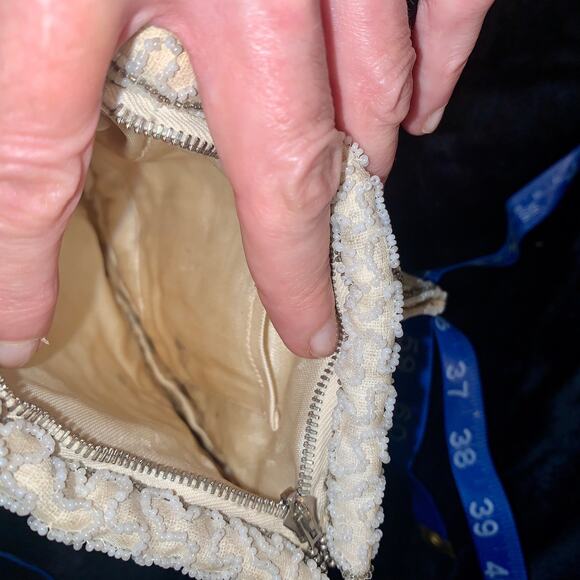 VINTAGE 40’s BEADED BELT BAG From Belgium - Picture 5 of 10